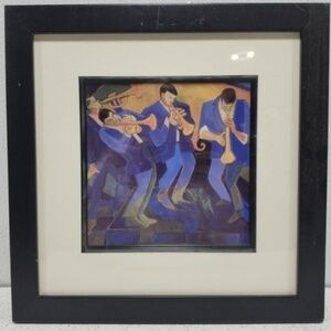 Vintage Art Print Andrea Boff Jam Session Matted Framed Home Office Cafe Bar